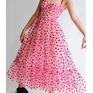 Betsey Johnson Foil-Printed Tiered Sweetheart Dress Size 8❣️